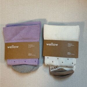 Wellow Compression Socks - Orchid and Seasame